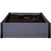 Keter Maple 249298 - Kweekbak - Tuinrand - kunststof - 106x106x32 cm - Weerbestendig - Grijs