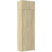 vidaXL Opbergkast 70x42,5x225 cm bewerkt hout sonoma eikenkleurig