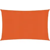 vidaXL Zonnezeil 160 g/m² rechthoekig 4x5 m HDPE oranje