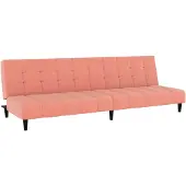 vidaXL Slaapbank 2-zits fluweel roze