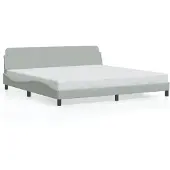 vidaXL Bedframe "Dover", lichtgrijs, 200x200 cm, fluweel