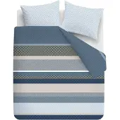 Beddinghouse Dekbedovertrek Hylke Blue Katoen-260 x 200 / 220 cm | Extra Breed