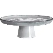 Mica Decorations Tabo Taartplateau - H10 x Ø27 cm - Grijs