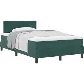 vidaXL Boxspring bed met hoofdeinde Donkergroen 120 x 190 cm Fluweel