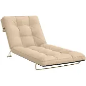 vidaXL Ligstoel Kussen VIANEN 100% Polyester Crèmekleurig