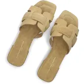 Stefano lauran Dames Slippers 24050 - Beige - Maat 42