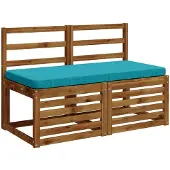 vidaXL 1-delig Bankkussen VUGHT 100% Polyester Turquoise