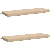 vidaXL Bankkussens SOEST 2 st 100% Polyester Crèmekleurig