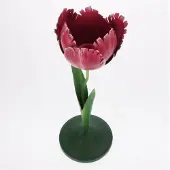 Meander Tulp kandelaar roze 10x10x29,8cm