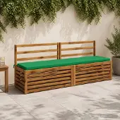 vidaXL Bankkussens SOEST 2 st 100% Polyester Groen 170 x 40 x 5 cm
