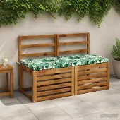 vidaXL Bankkussen SOEST 100% Polyester Bladpatroon 120 x 50 x 5 cm