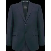 BOSS Regular-fit colbert van stretchwol