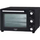 Camry AD 6026 elektrische oven 48 l hetelucht Timer mini-oven draaispies zwart