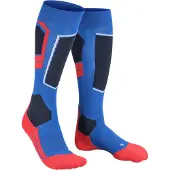 Falke SK4 warm dun wol functioneel materiaal skisokken heren blauw - maat 42-43