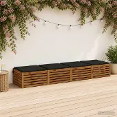 vidaXL Zitkussens SOEST 4 st 100% Polyester Zwart 80 x 80 x 3 cm