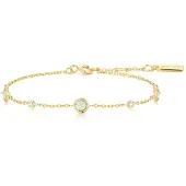 Ania Haie Gold Mint Green Station Bracelet S