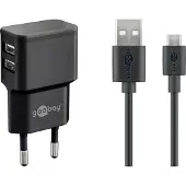 Goobay 12 W Dual Micro USB Charger Set