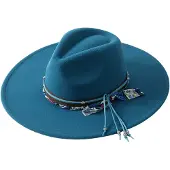 Emilie collection - hoed - fedora - petrol blauw - teal