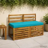 vidaXL Bankkussen SOEST 100% Polyester Turquoise 110 x 50 x 8 cm