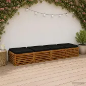 vidaXL Zitkussens SOEST 4 st 100% Polyester Zwart 70 x 70 x 7 cm