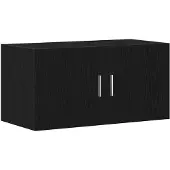 vidaXL Wandkast 80x39x40 cm spaanplaat zwart eikenkleurig