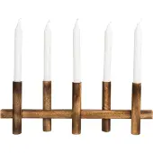 ERNST kandelaar 5 kaarsen Donker hout
