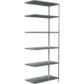 Schulte Legborden zonder bouten in modulair systeem, aanbouwstelling, 1000 x 500 x 2500 mm, gegalvaniseerd