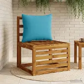 vidaXL Rugkussen PUTTEN 100% Polyester Lichtblauw 50 x 40 x 15 cm