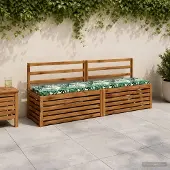 vidaXL Bankkussen SOEST 100% Polyester Bladpatroon 180 x 40 x 5 cm