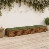 vidaXL Zitkussens SOEST 4 st 100% Polyester Olijfgroen 80 x 80 x 5 cm
