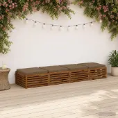 vidaXL Zitkussens SOEST 4 st 100% Polyester Taupe 80 x 80 x 7 cm