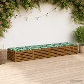vidaXL Zitkussens SOEST 4 st 100% Polyester Bladpatroon 60 x 60 x 3 cm