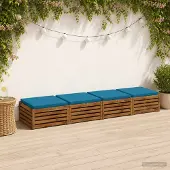 vidaXL Zitkussens SOEST 4 st 100% Polyester Lichtblauw 80 x 80 x 5 cm