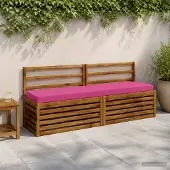 vidaXL Bankkussen SOEST 100% Polyester Roze 170 x 40 x 8 cm
