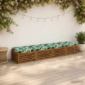vidaXL Zitkussens SOEST 4 st 100% Polyester Bladpatroon 60 x 60 x 7 cm