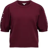 Object Dames Truien & Vesten Objyuki S/s Re Knit Pullover - Bordeaux - Maat L