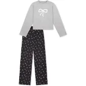 Schiesser Nachtkledij ' Nightwear ' donkerblauw / grijs gemêleerd