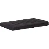 vidaXL Coussin de plancher de palette Coton 120x80x10 cm Noir48674