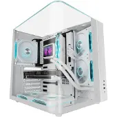 Mars Gaming MC-INFINIOLITEW, Midi-tower, PC, Wit, ATX, Micro ATX, Mini-ITX, Gehard glas, Gaming