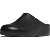 FitFlop Shuv - Leer, damesclogs, zwart (Black 001), maat 41 EU