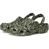 Crocs , Uni, Volwassenen, Classic Confetti Clog, Olijfgroen/Multicolor, Maat 37-38