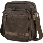 Lois - Heren leren crossbody tas. Stijlvolle herentas, kan over de schouder gedragen