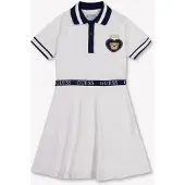 GUESS Meisjes jurk polo piquet pure wit