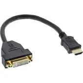 InLine 17670I HDMI-DVI adapterkabel, HDMI-connector naar DVI-aansluiting, 0,2 meter