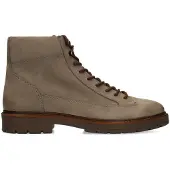 Manfield Grijze leren veterboots | Maat 46