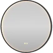 Basic Line Orbis Spiegel Rond - Direct LED Verlichting Rondom - 60x60cm - Mat Zwart - Glas - Rond - Spiegels, Badkamerspiegels - 8718835668266