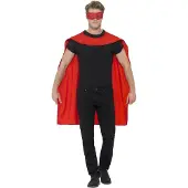 Smiffy Superhero cape met masker rood