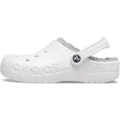Crocs Uni Volwassen Baya gevoerde clog, wit/lichtgrijs, maat 43/44 EU