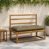 vidaXL Bankkussen VIANEN 100% Polyester Olijfgroen 130 x 50 x 12 cm