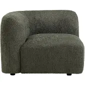 Vente-unique Hoekfauteuil in groene boucléstof DANEPI